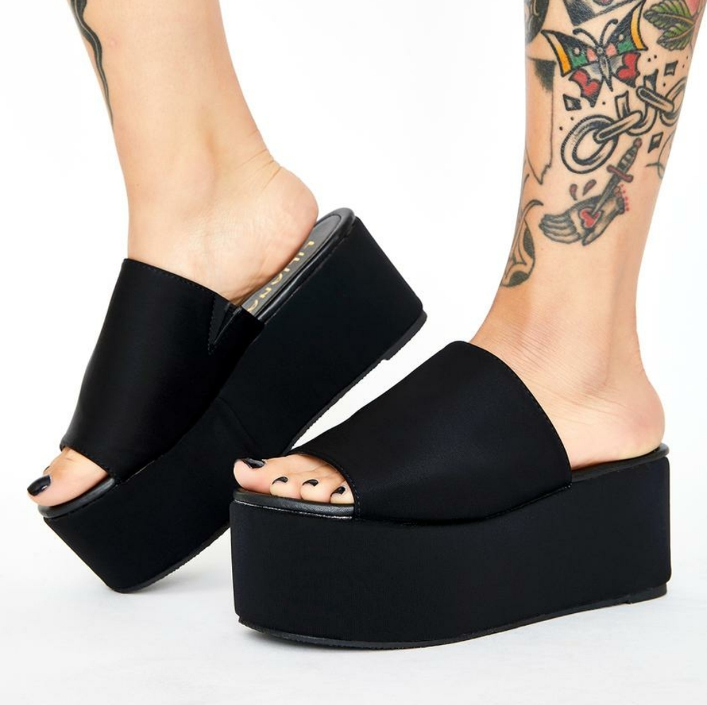 So Called Life Platform Sandals Gothic sandals | Platform slip on
